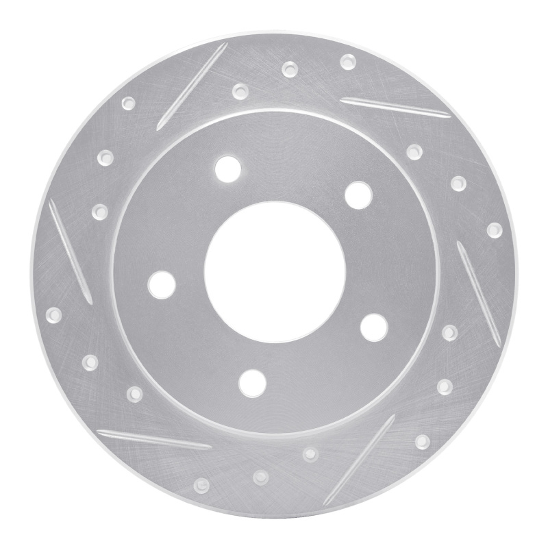 DFC 86-92 Buick Reatta Rear Left Drilled & Slotted Silver Brake Rotor