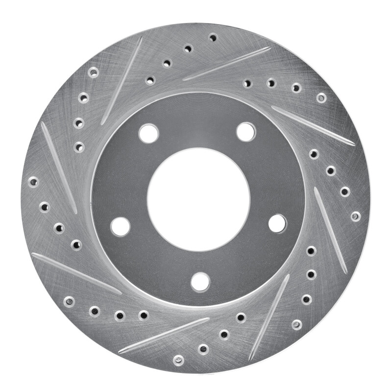 DFC 69-78 Cadillac Eldorado Rear Left/Front Left Drilled & Slotted Silver Brake Rotor