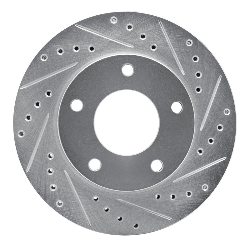 DFC 69-78 Cadillac Eldorado Rear Right/Front Right Drilled & Slotted Silver Brake Rotor