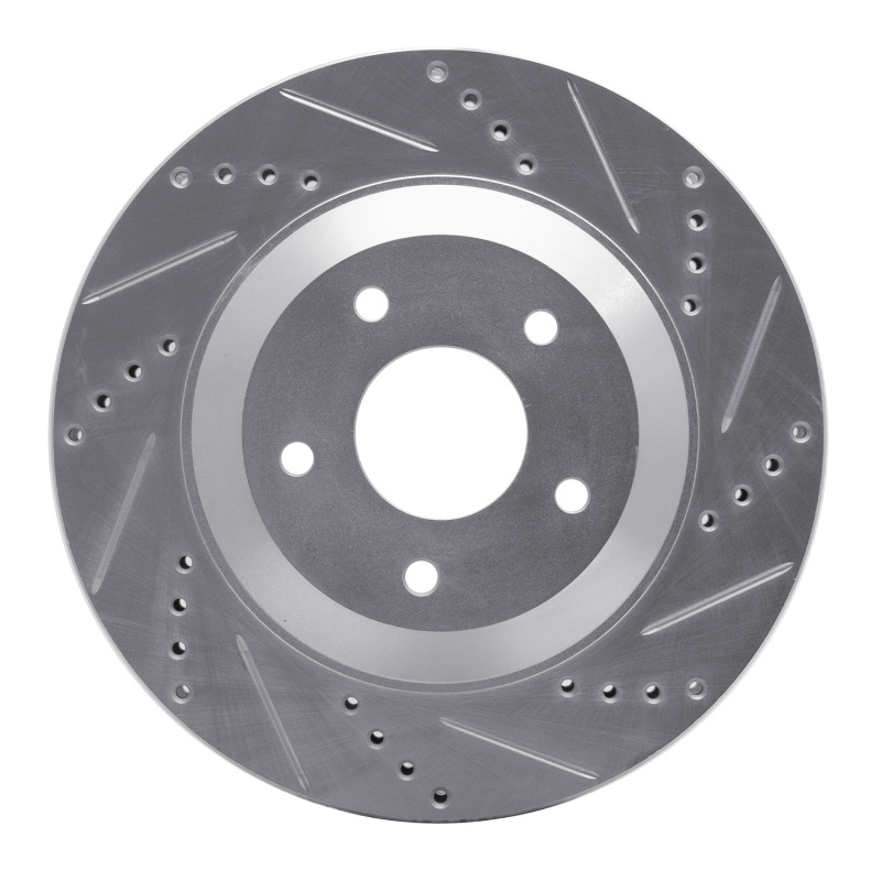 DFC 97-9 Cadillac XLR Left Front Drilled & Slotted Silver Brake Rotor