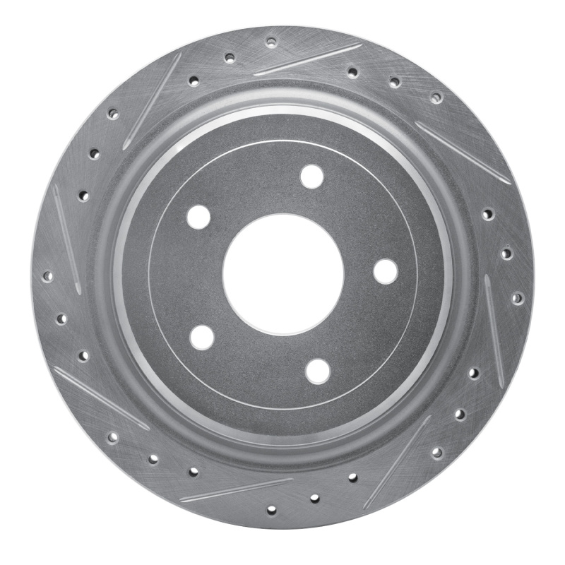 DFC 97-13 Cadillac XLR Rear Left Drilled & Slotted Silver Brake Rotor