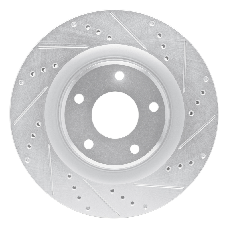 DFC 05-13 Cadillac XLR Front Right Drilled & Slotted Silver Brake Rotor