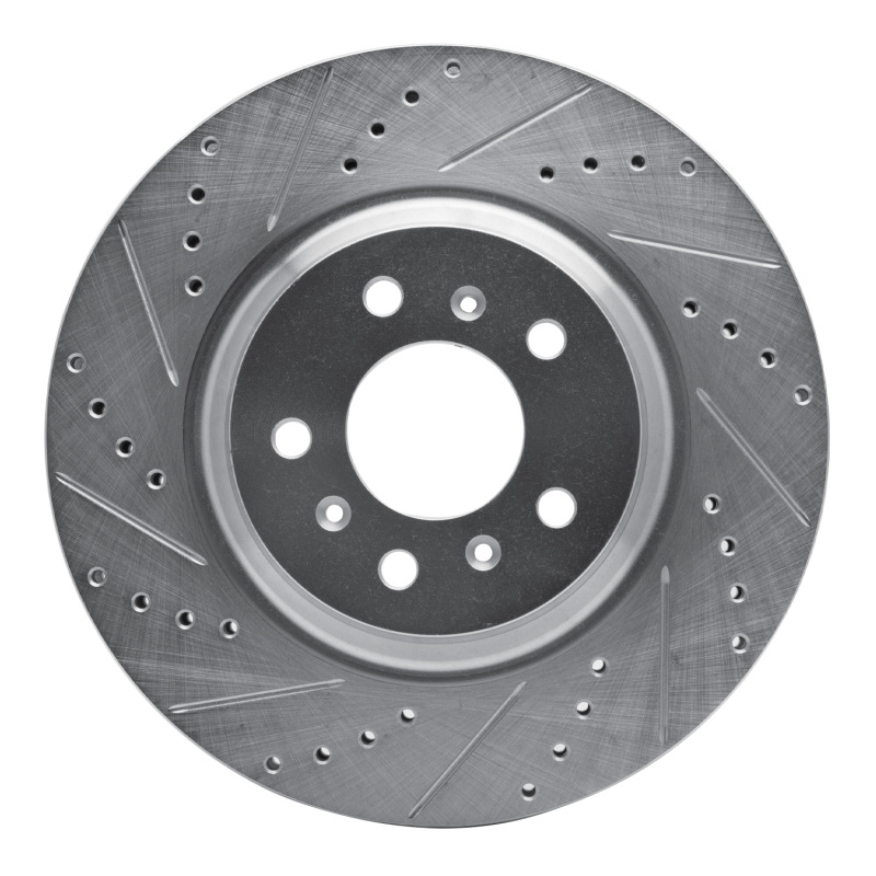DFC 06-16 Buick Allure Front Left Drilled & Slotted Silver Brake Rotor
