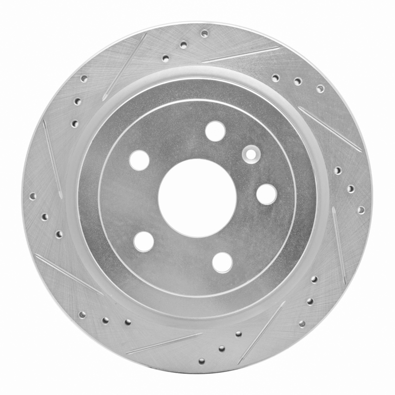 DFC 08-19 Cadillac CTS Rear Left Drilled & Slotted Silver Brake Rotor