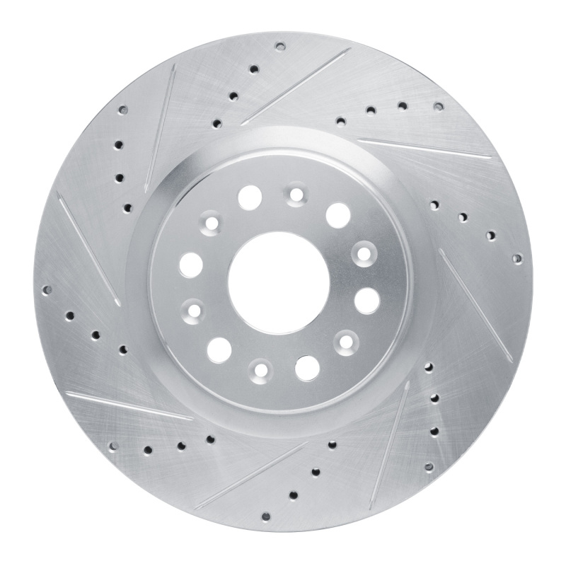 DFC 17-25 Buick Enclave Front Left Drilled & Slotted Silver Brake Rotor