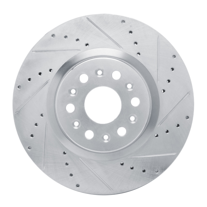 DFC 17-25 Buick Enclave Front Right Drilled & Slotted Silver Brake Rotor