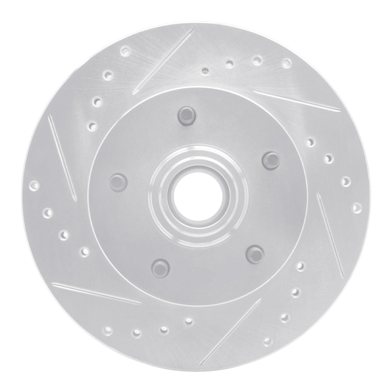 DFC 67-74 Buick SportWagon Front Left Drilled & Slotted Silver Brake Rotor