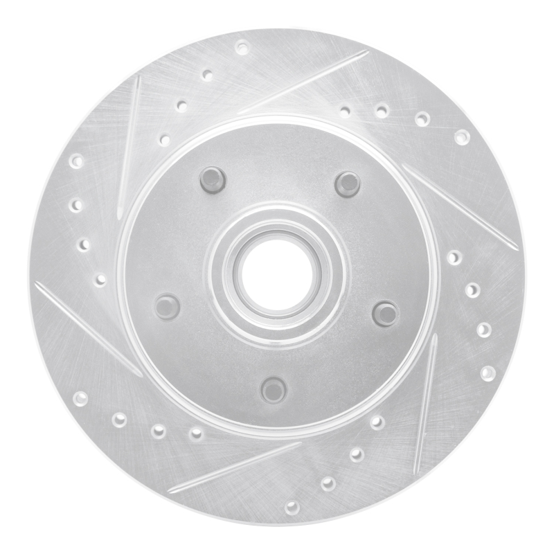 DFC 70-81 Buick Skylark Front Left Drilled & Slotted Silver Brake Rotor