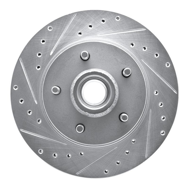 DFC 77-78 Buick LeSabre Front Left Drilled & Slotted Silver Brake Rotor