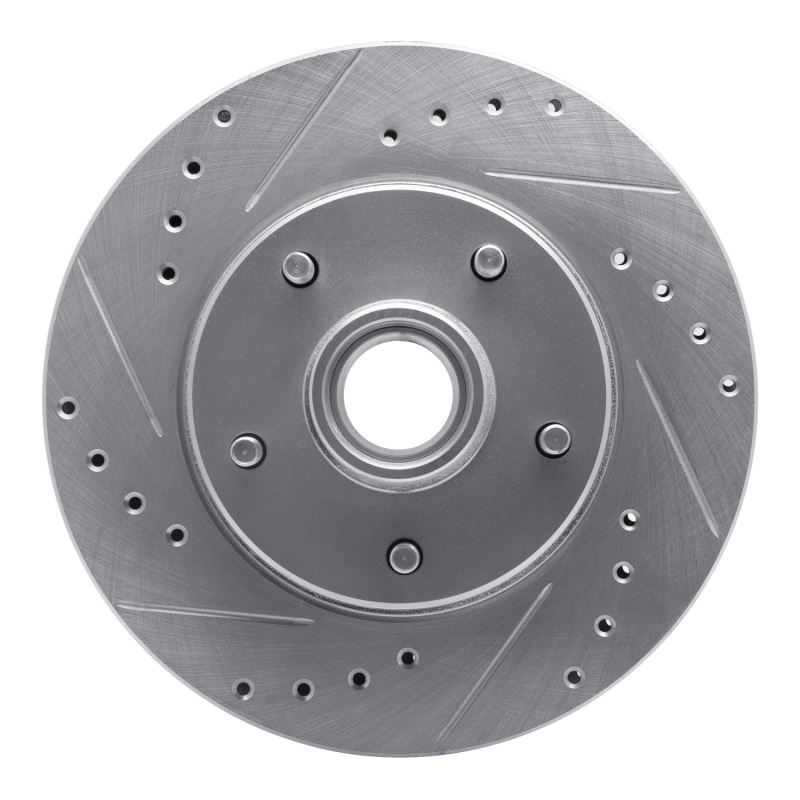DFC 78-90 Buick LeSabre Front Left Drilled & Slotted Silver Brake Rotor