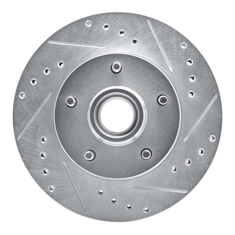 DFC 78-90 Buick Electra Front Right Drilled & Slotted Silver Brake Rotor