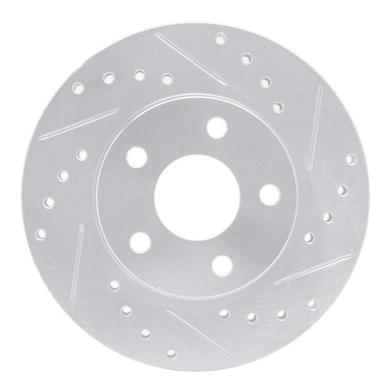 DFC 82-84 Buick Skyhawk Front Right Drilled & Slotted Silver Brake Rotor