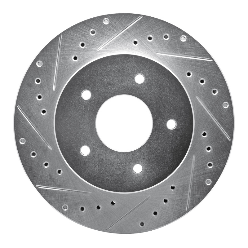 DFC 63-82 Chevrolet Corvette Front Left Drilled & Slotted Silver Brake Rotor
