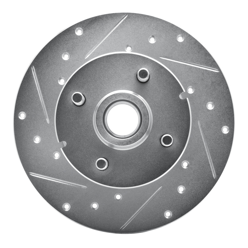 DFC 78-87 Chevrolet Chevette Front Left Drilled & Slotted Silver Brake Rotor