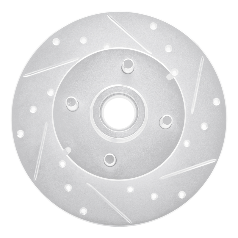 DFC 78-87 Chevrolet Chevette Front Right Drilled & Slotted Silver Brake Rotor