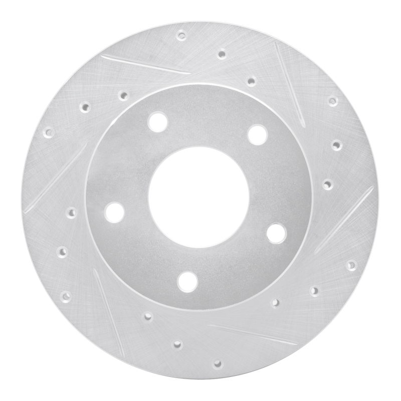 DFC 82-88 Chevrolet Camaro Rear Right Drilled & Slotted Silver Brake Rotor