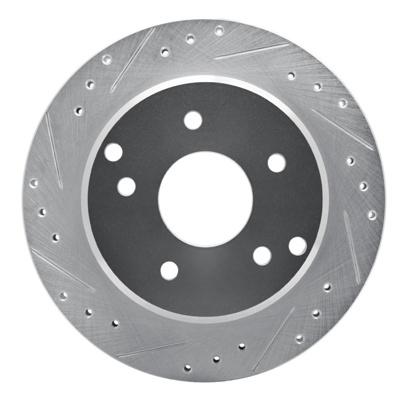 DFC 84-87 Chevrolet Corvette Rear Left Drilled & Slotted Silver Brake Rotor