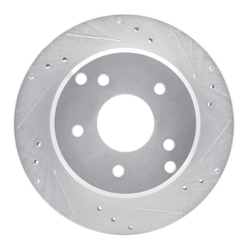 DFC 84-87 Chevrolet Corvette Rear Right Drilled & Slotted Silver Brake Rotor
