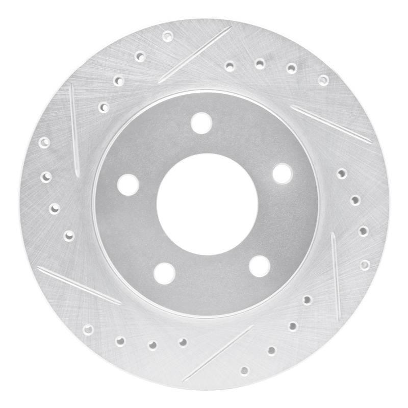 DFC 88-96 Buick Regal Front Left Drilled & Slotted Silver Brake Rotor