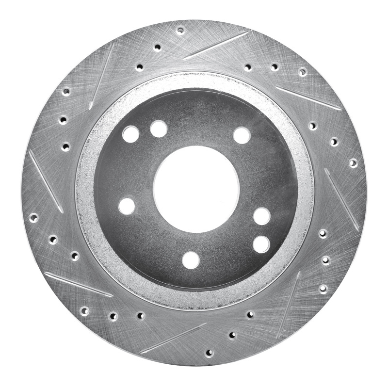 DFC 88-96 Chevrolet Corvette Rear Left Drilled & Slotted Silver Brake Rotor