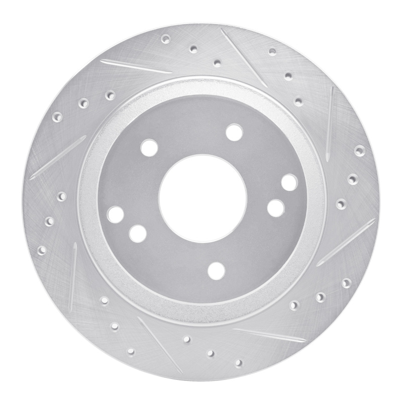 DFC 88-96 Chevrolet Corvette Rear Right Drilled & Slotted Silver Brake Rotor