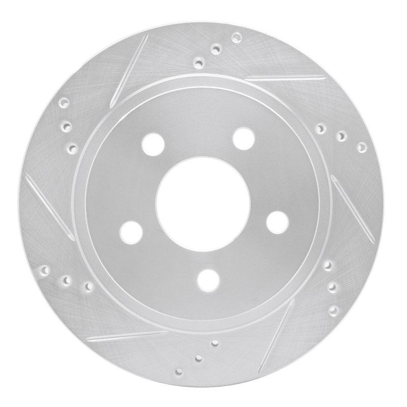 DFC 93-97 Chevrolet Camaro Rear Left Drilled & Slotted Silver Brake Rotor