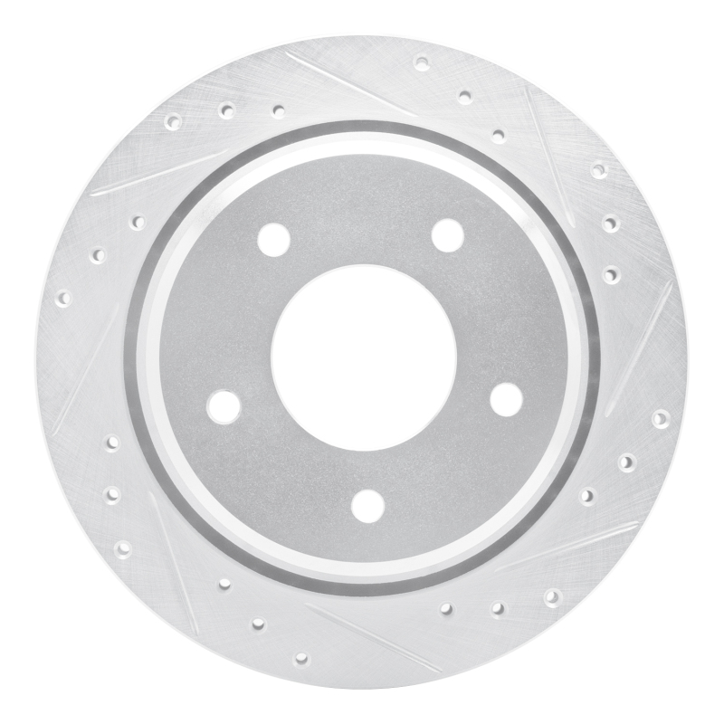 DFC 94-96 Chevrolet Caprice Rear Right Drilled & Slotted Silver Brake Rotor