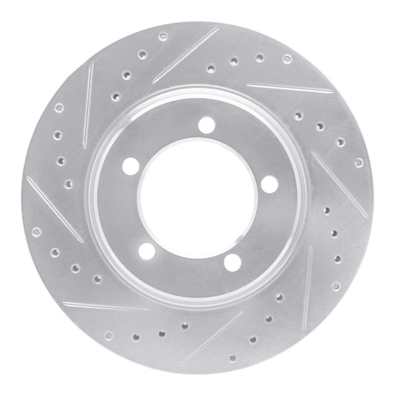 DFC 67-70 Chevrolet Bel Air Front Left Drilled & Slotted Silver Brake Rotor