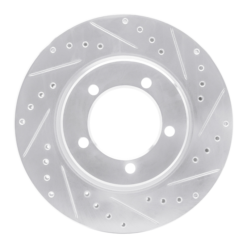 DFC 67-70 Chevrolet Caprice Front Right Drilled & Slotted Silver Brake Rotor