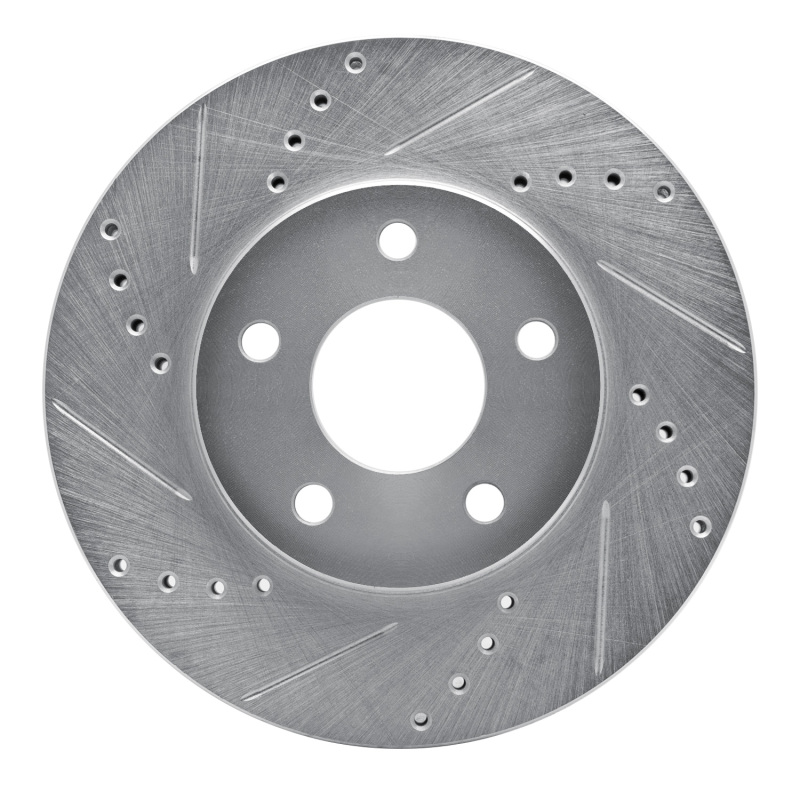 DFC 06-11 Chevrolet HHR Front Left Drilled & Slotted Silver Brake Rotor