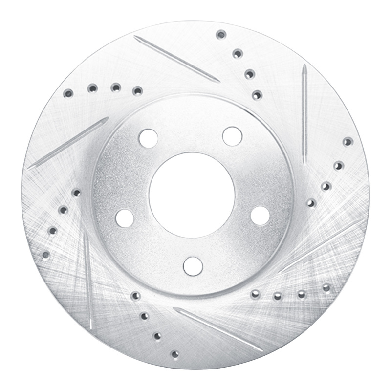 DFC 06-11 Chevrolet HHR Front Right Drilled & Slotted Silver Brake Rotor