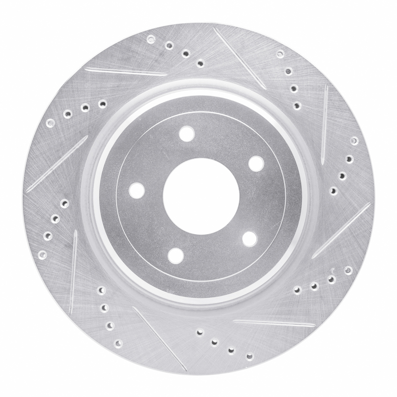 DFC 06-13 Chevrolet Corvette Rear Right Drilled & Slotted Silver Brake Rotor