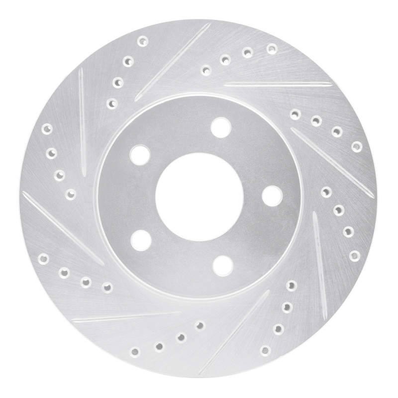 DFC 07-10 Chevrolet Cobalt Front Left Drilled & Slotted Silver Brake Rotor