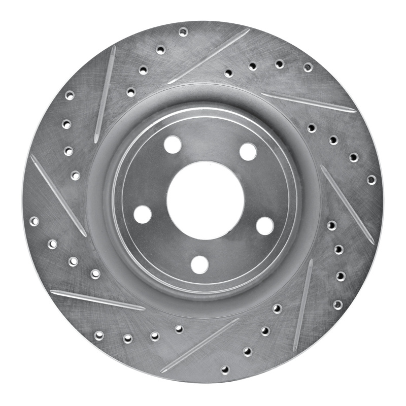 DFC 07-10 Chevrolet Cobalt Front Left Drilled & Slotted Silver Brake Rotor