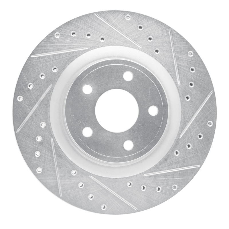 DFC 07-10 Chevrolet Cobalt Front Right Drilled & Slotted Silver Brake Rotor