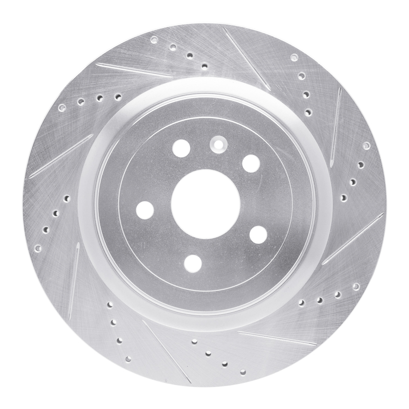 DFC 09-24 Cadillac CTS Rear Right Drilled & Slotted Silver Brake Rotor