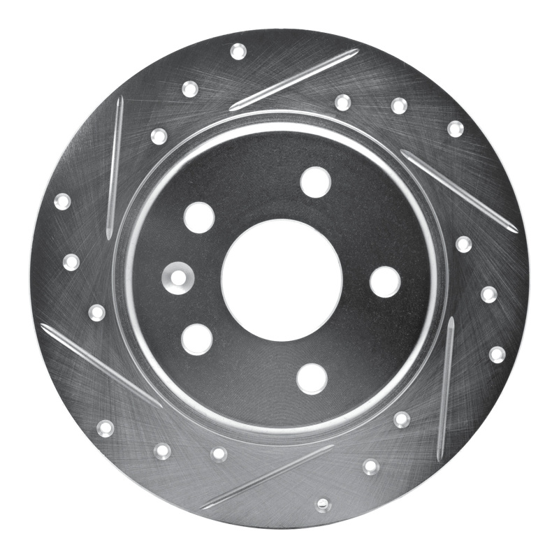 DFC 16-23 Chevrolet Cruze Rear Left Drilled & Slotted Silver Brake Rotor