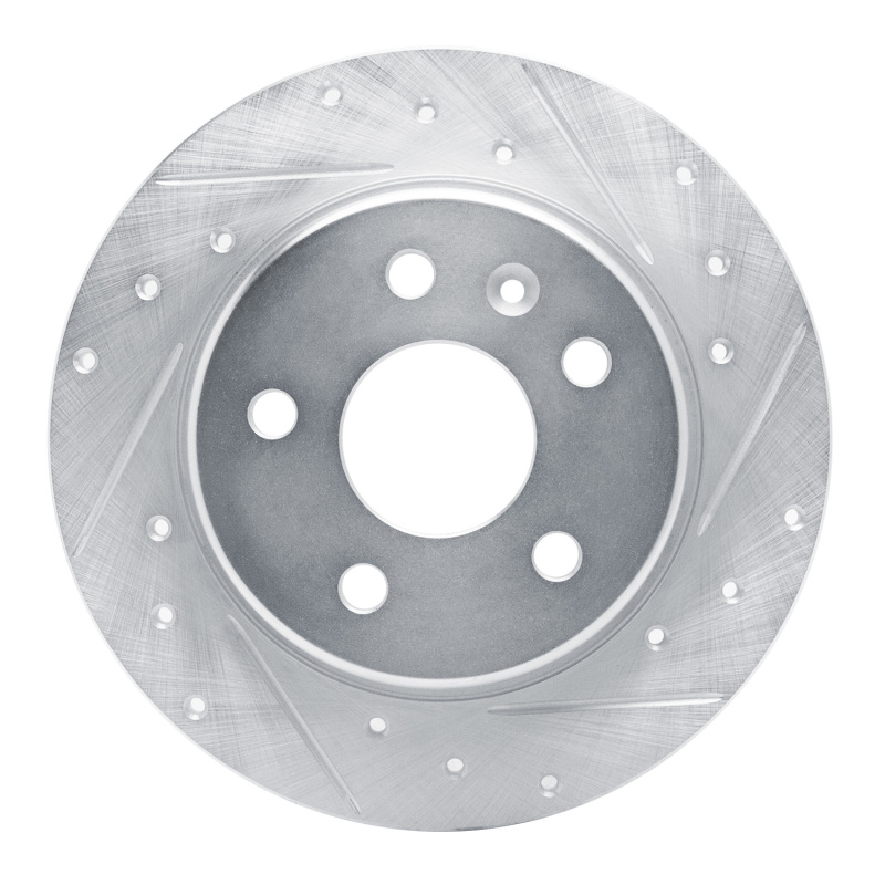 DFC 16-23 Chevrolet Bolt EUV Rear Right Drilled & Slotted Silver Brake Rotor