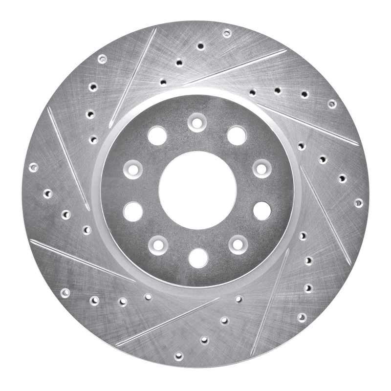 DFC 16-25 Cadillac CT5 Front Left Drilled & Slotted Silver Brake Rotor