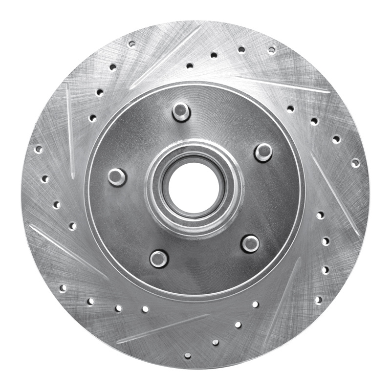 DFC 77-95 Buick Estate Wagon Front Left Drilled & Slotted Silver Brake Rotor