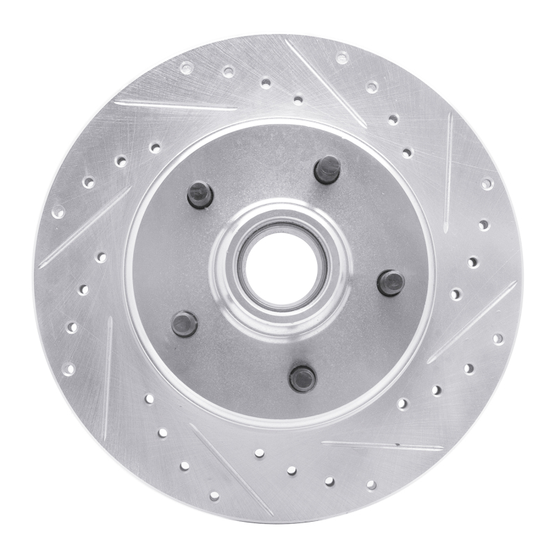 DFC 77-95 Buick LeSabre Front Right Drilled & Slotted Silver Brake Rotor