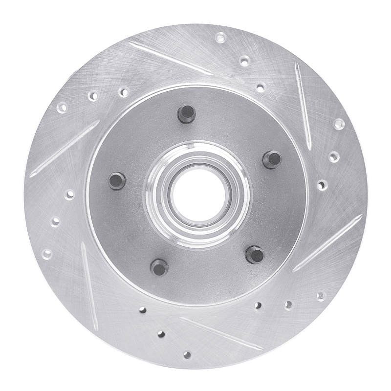 DFC 82-95 Buick Regal Front Right Drilled & Slotted Silver Brake Rotor