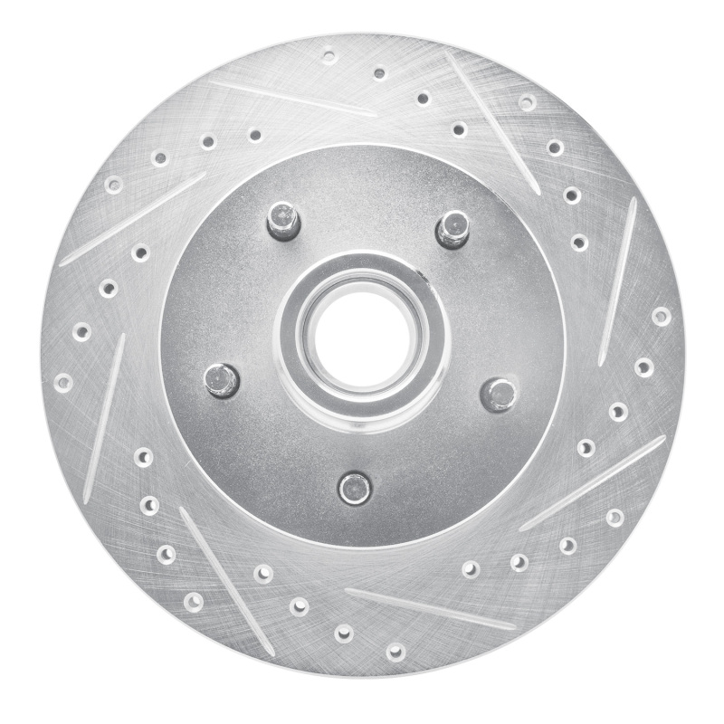 DFC 69-96 Buick Centurion Front Right Drilled & Slotted Silver Brake Rotor