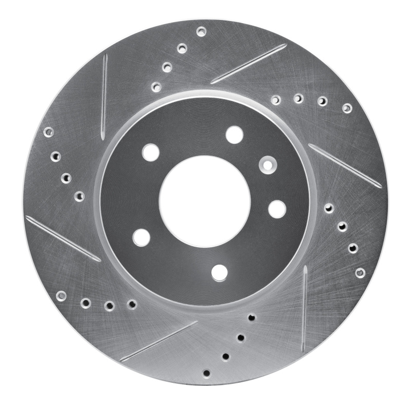 DFC 07-15 Chevrolet Equinox Front Left Drilled & Slotted Silver Brake Rotor