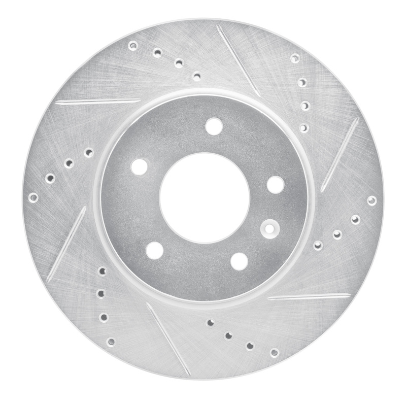 DFC 07-15 Chevrolet Equinox Front Right Drilled & Slotted Silver Brake Rotor