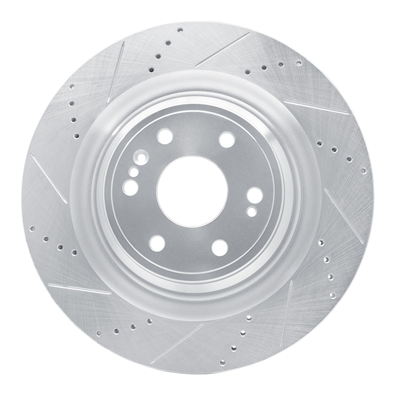 DFC 14-20 Cadillac Escalade ESV Front Left Drilled & Slotted Silver Brake Rotor
