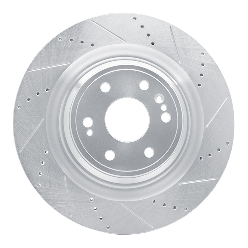 DFC 14-20 Cadillac Escalade Front Right Drilled & Slotted Silver Brake Rotor