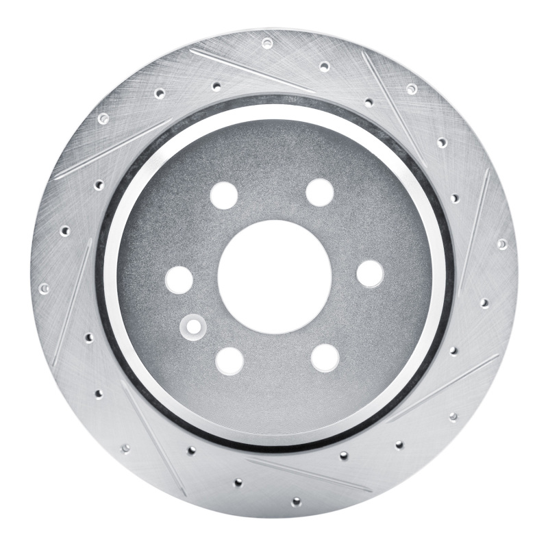 DFC 21-22 Chevrolet Colorado Rear Right Drilled & Slotted Silver Brake Rotor