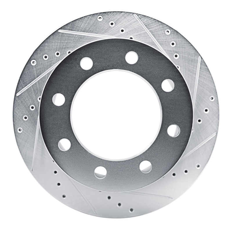 DFC 21-25 Chevrolet Express 4500 Rear Right Drilled & Slotted Silver Brake Rotor