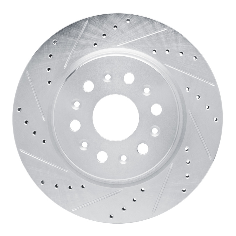 DFC 17-25 Buick Enclave Rear Left Drilled & Slotted Silver Brake Rotor